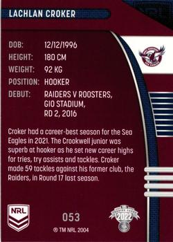 2022 NRL Traders #053 Lachlan Croker Back